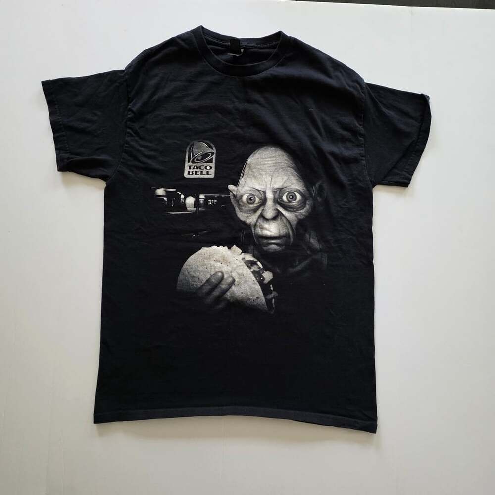Gildan Heavy Cotton Gollum Eating Taco Bell Meme T-Shirt Size M